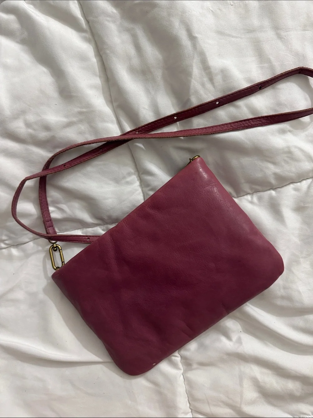 Madewell Mauve Pink Leather Crossbody Bag - Picture 2 of 6